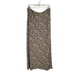 Nili Lotan Target Elastic Waist Floral Skirt Ditsy Spring‎ Boho Hippie Slit XL